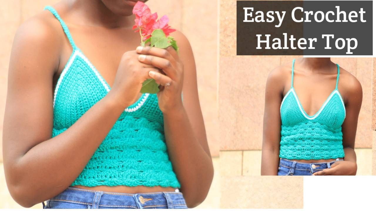 Halter crochet pattern, Crochet lace top pattern,  Halter top pattern , Halterneck top