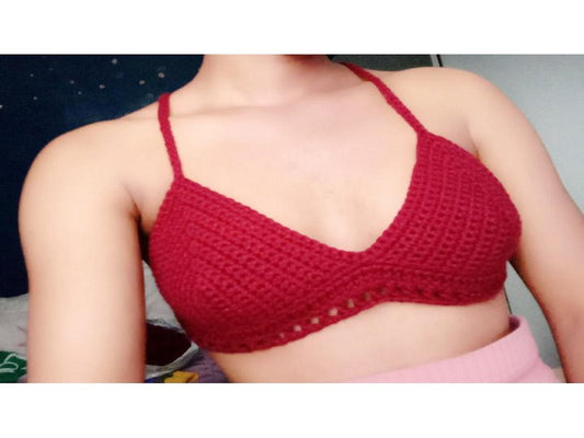 Crochet bralette pattern, Crochet bra pattern, Casual summer tops