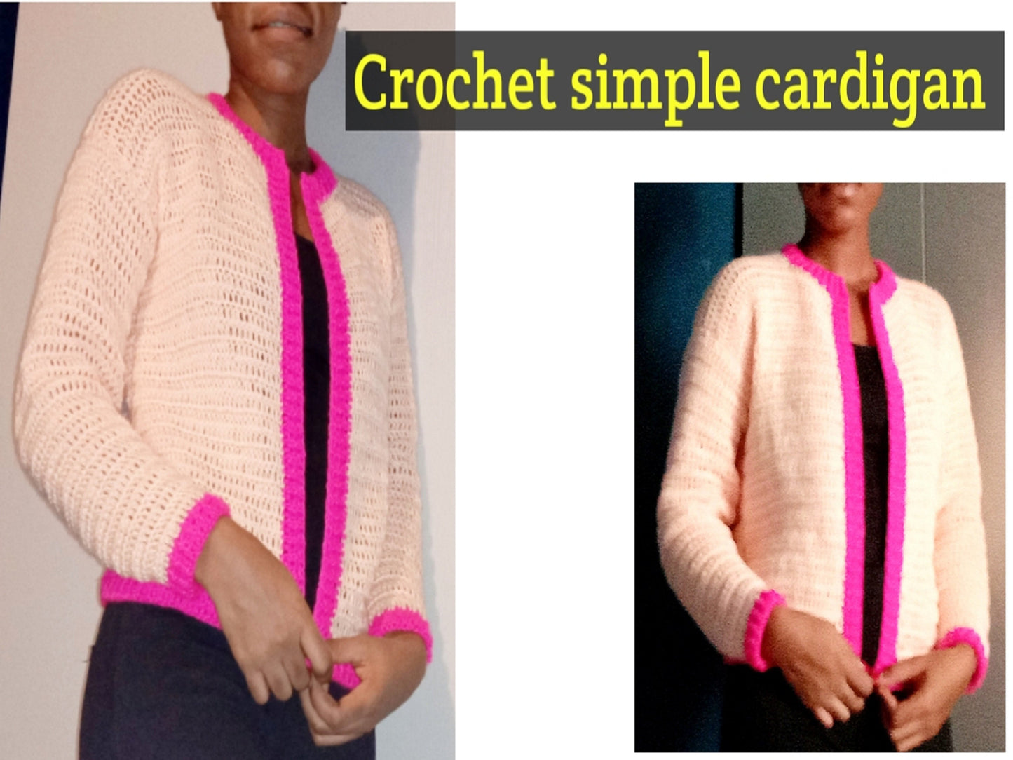 Crochet cardigan pattern, Crochet bomber jacket for women