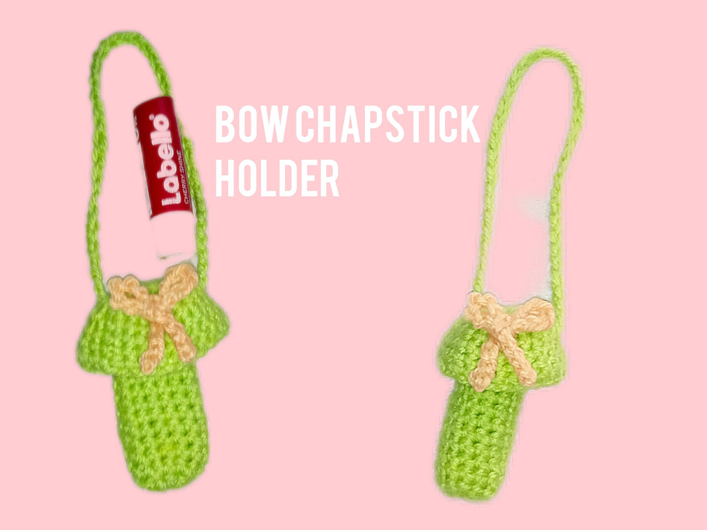 Crochet chapstick holder pattern, Handmade gift, Lip balm pattern, Crochet pattern, Bow chapstick holder, Pdf pattern